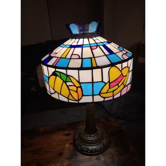 Vibrant Multicolor Stained Glass Table Lamp - Picture 8 of 12